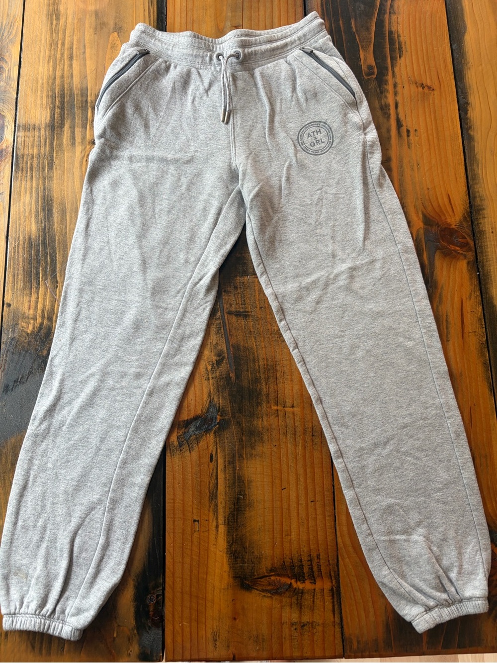 Athleta Girl Light Gray Sweatpants with Drawstring